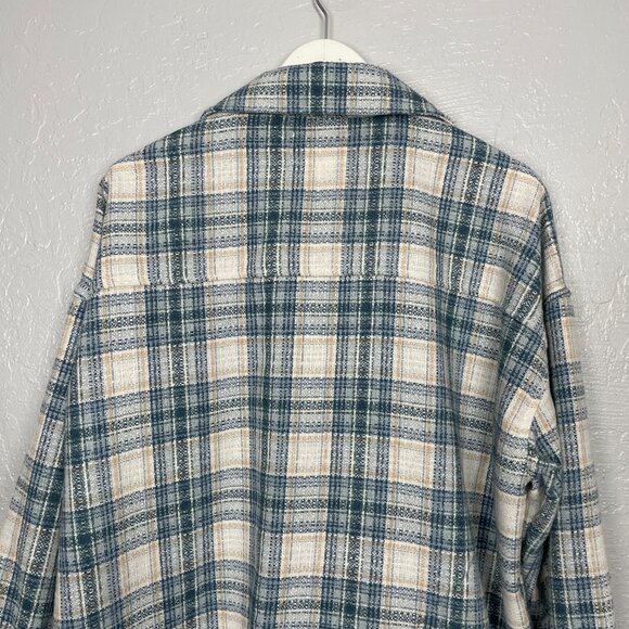 Boston Traders Women Plus Size XXL Blue White Plaid Tweed Jacket Button Front - Picture 8 of 9